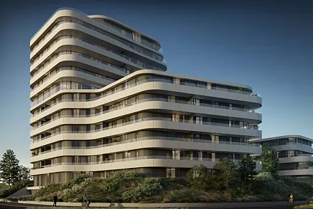 Afbeelding van het gebouw Duinwachter in Zandvoort waar Ennatuurlijk een energieoplossing verzorgt.